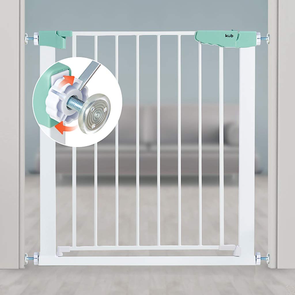 Porte de bébé à pression blanche de 76cm de haut pour sécuriser les passages et escaliers