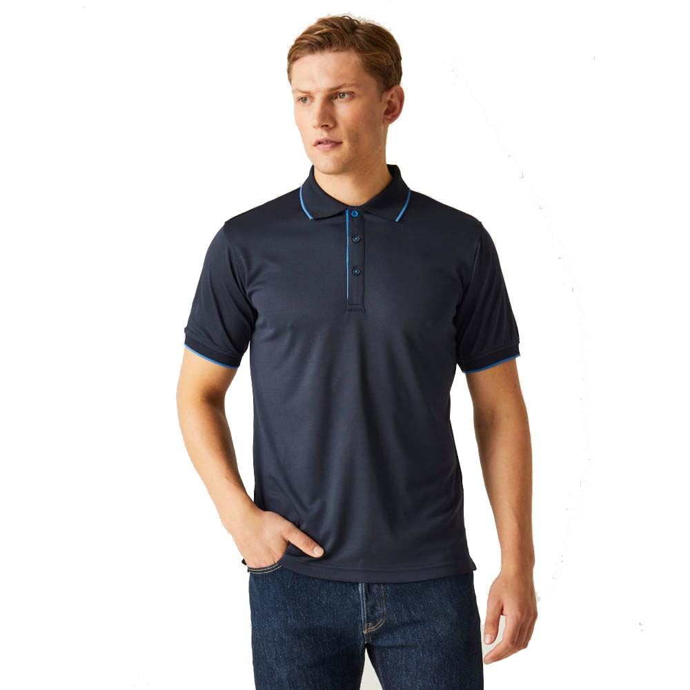 Regatta Professional Mens Navigate Short Sleeved Polo Shirts Navy/Blue