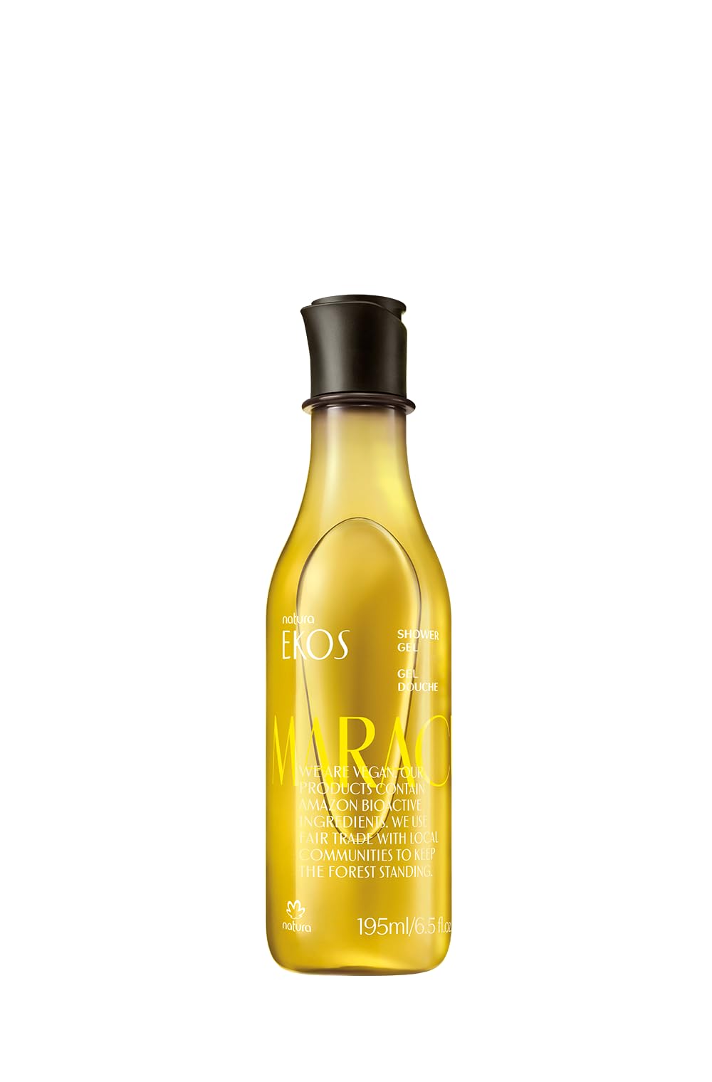 naturaEkos Maracujá Soothing Creamy Shower Gel - Deep Hydration - Omega 6 & 9 - Light Texture - Body Wash - Vegan Skin Care - Brazilian Beauty Secrets - Self Care & Body Care - 6.5 fl oz (195ml)