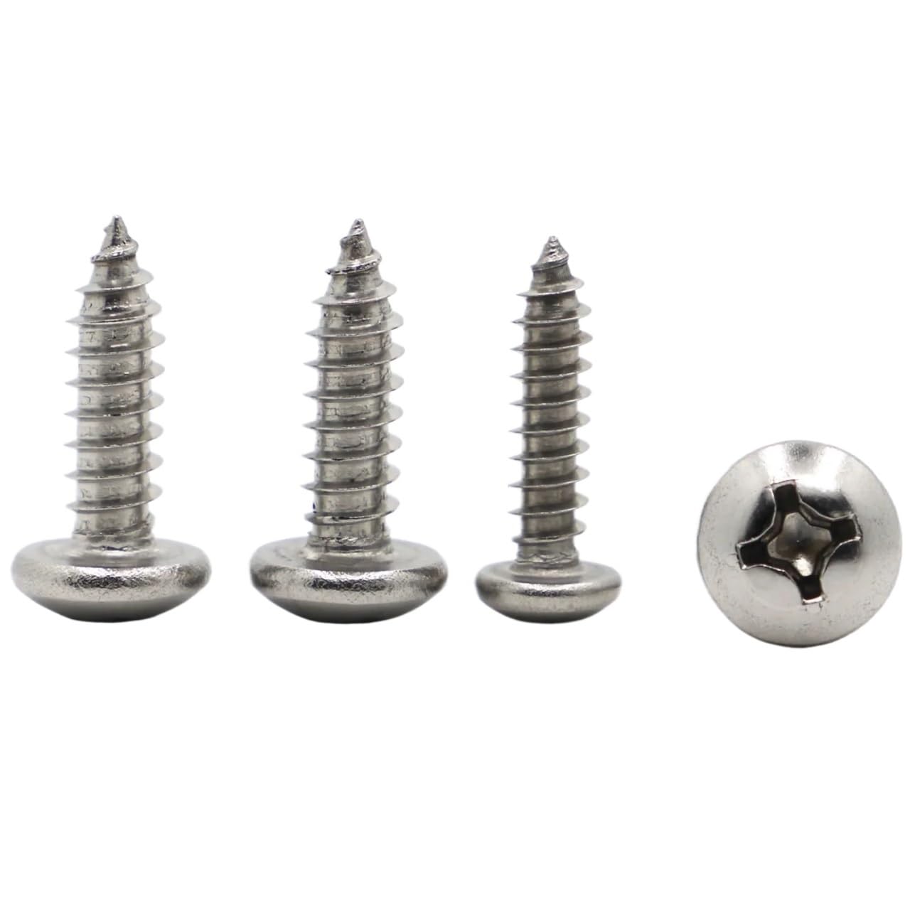 FJQFHH Pan Head Self Tapping Screws, 304 Stainless Steel Electronic Pan Head Self-Tapping Screws(16MM,M4 20PC)
