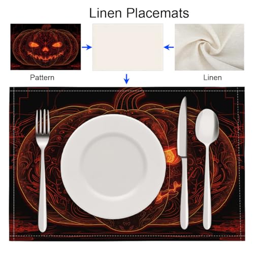 Sets de table cyberpunk Halloween de qualité supérieure pour décoration de table - 7