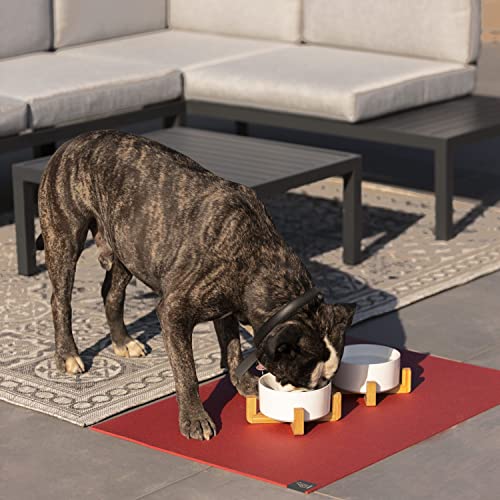 SanoZoo, die Napfunterlage! Öko-TEX - Made in Germany - Futtermatte für Katzen 60 x 90 cm Grau