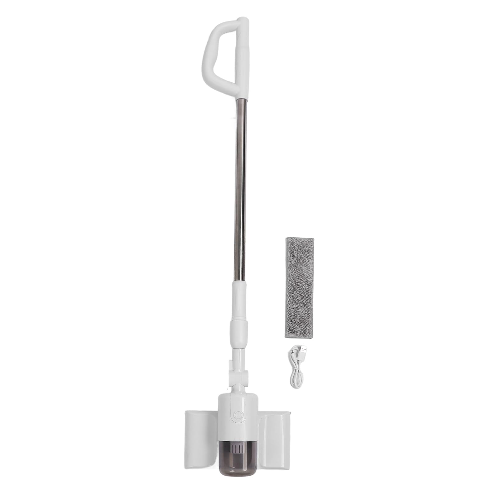 Herramienta Limpiacristales Eléctrica, Inalámbrica y Recargable con Poste Retráctil, Ideal para Ventanas Altas y Baldosas, ABS Ligero, 1 Unidad