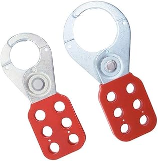 TMP1105 Hook-Latches Red Industrial Safety Lockout Hasps Six Hole Steel 1Inch 1.5Inch Lock Steel Hook with Plastic Coated Body Hardware (Color : 1.5 Inch)