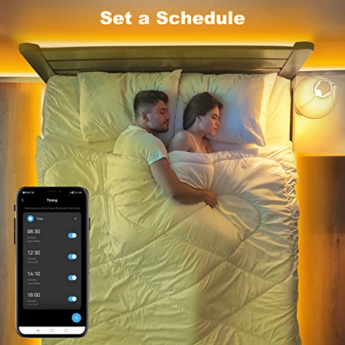 Tatazone 2000K Yellow Smart Cob Led Strip Light With App And Remote Control, 16.4Ft Wifi Amber Bright Led Light Strip Work With Alexa And Google, Dimmable Indoor Led Lights For Club, Home, Hotel #TOP6