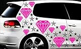 ● Usted compra aquí 93 x Estrellas / Diamantes #Auto Pegatinas 3 x 23 x 20 cm 6 x 11 x 10 cm 24 x 5 x 5 cm 60 x 3 x 3 cm