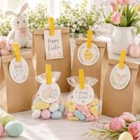 jijAcraft Goldgelbe Holz Wäscheklammern 7cm: Groß Holzklammern für Foto, 50 Stück Fotoklammern zum Basteln, Klammern Holz mit 10m Juteschnur für Partydekorationen, Geburtstags, Weihnachtsdeko – Ansicht 8