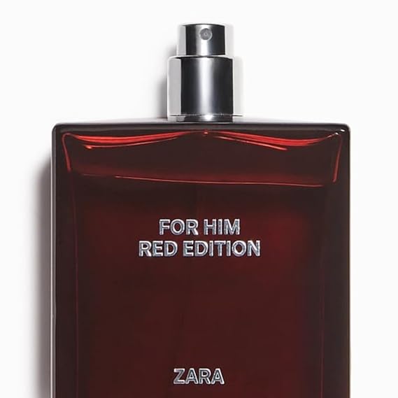 Zara For Him Red Edition Cologne for Men EDT Eau De Toilette 100 ML (3.4 FL OZ)