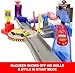 Mattel Disney Pixar Cars Playset & Toy Car, Tongue-Out Lightning McQueen & Crushed Car, Piston Cup Stunting Speedway Track Set Includes
