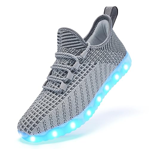 Image of Light Up Shoes for Women Men, Unisex USB Charging LED Shoes Adult Halloween Mesh Upper Glowing Luminous Trainers Dancing Flashing Sneakers