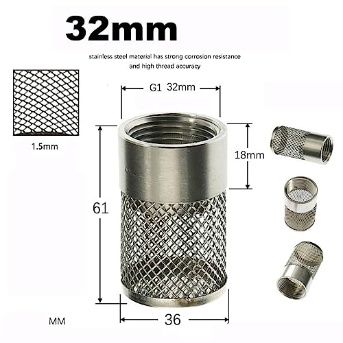 1 filtro de malla de acero inoxidable de 1 pulgada con rosca hembra para riego de jardín y acuario para sistema de bomba de agua