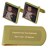  Select Gifts Général Napoléon Gold-tone de manchette argent gravé Collier Cadeau