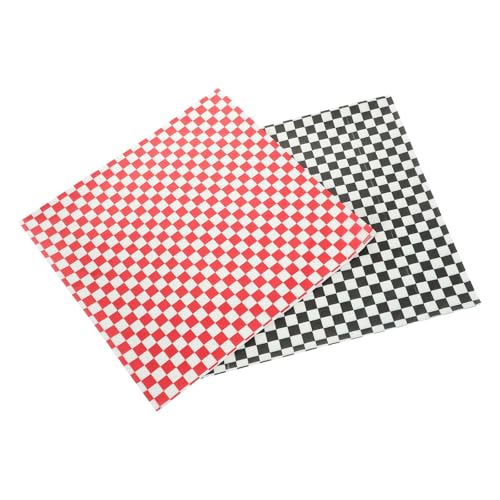 Papel pergamino a cuadros de 100 unidades antigrasa para envolver sándwiches y cestas estilo francés 2