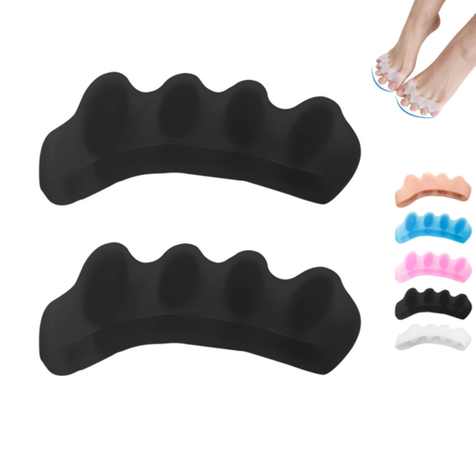 Distanfix Alluce Valgo, Morbido supporto in silicone per uomo e donna, comfort indicato per l'alluce valgo (Beige)