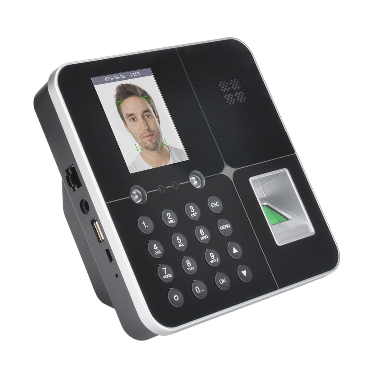CVFRDD Face Password Fingerprint Electronic Attendance Machine With 2.8" Screen Biometric Employee Checking-in Voice Broadcast