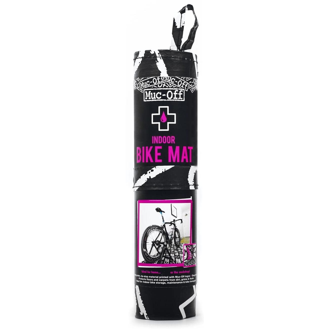 Muc-Off Bike Mat - Foldable Waterproof Floor Protector for Indoor Bike Maintenance and Turbo Trainer - High-Grade Plastic, Travel Size