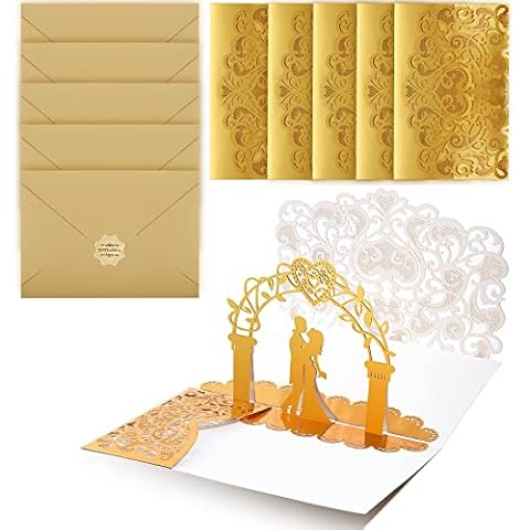 Tarjeta de Felicitación 3D Menwings Oro 1 Cover