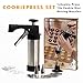 Stainless Steel Cookies Press, Cookies Press for Baking,Cookie Press Gun Kit with 13 Cookie Discs and 8 Piping Tips for DIY cake Maker Decorating Baking Supplies