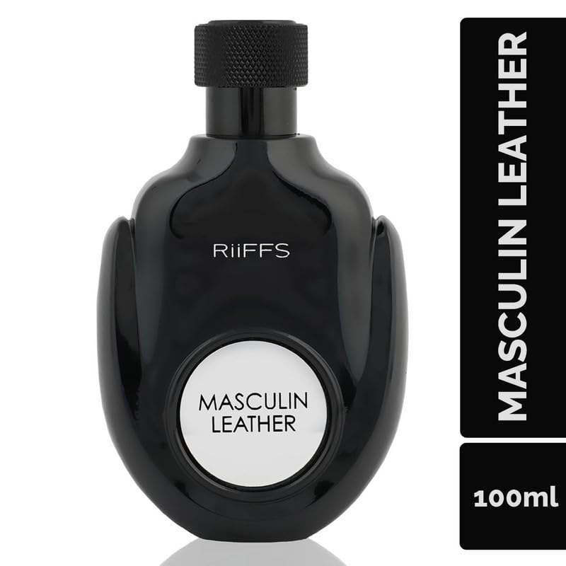 Image of RiiFFS Masculine Leather Perfume for Men | Strong & Classic Scent | Cruelty-Free, Long-Lasting Eau De Parfum | Premium Gift, 100ml