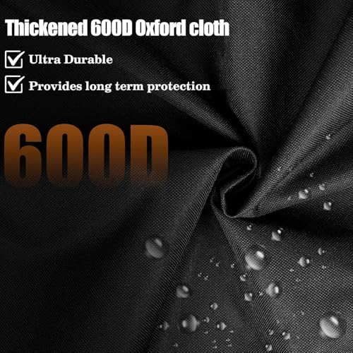 Image of QuliMetal 7113 Grill Cover for Weber Q100 Q120 Q1000 Q1200 Q200 Q220 Q2000 Q2200 Q2400 Q2800N+ Series Gas Grills, Heavy Duty BBQ Gas Grill Cover, 600D