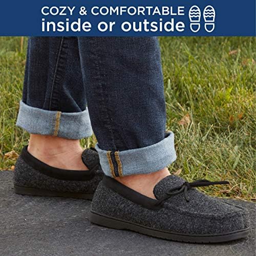 Dearfoams Men's Breathable Perforated Microsuede Clog Slipper, Coffee, Medium Wide | Image 1