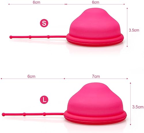 Miniatura 3 de TM - Disco menstrual de nueva generación con cuerda de silicona, copa de ajuste plano, silicona de grado médico, reutilizable, pétalo fino y ultra