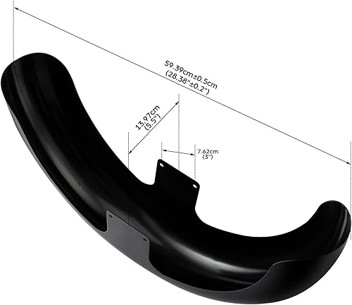 Miniatura 3 de Green-L Guardabarros delantero sin pintar de 21 pulgadas para Harley Touring Road Street Electra Glide Bagger Chopper Bobber 1997-2013