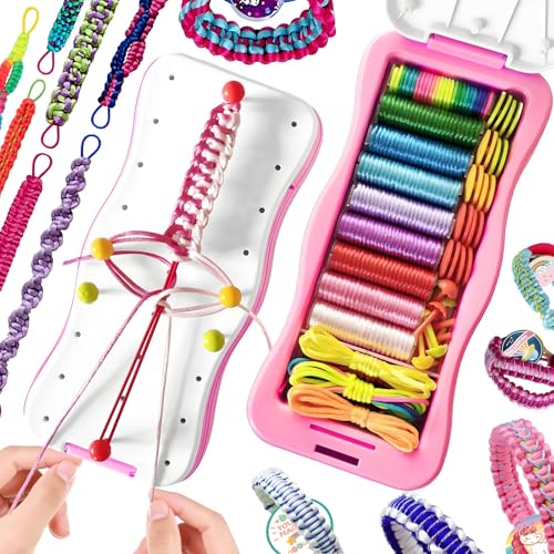 Hechify Arts and Crafts for Kids Age 8-12 Friendship Bracelet Making Kit for Girls - Best Birthday Gifts Ideas for Girl 7 9 10 11 Year Old - Popular Bracelets String Maker Toys Set