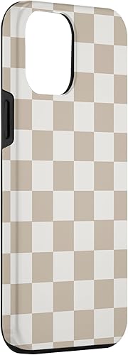 Miniatura 3 de Funda con patrón Light Beige Checkerboard Vanilla Checkered Classic para iPhone 12 Pro Max