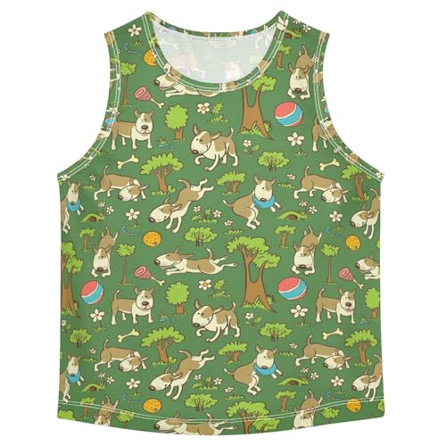 Baby Boys Sleeveless Tank Top Cute Dog Toddler Athletic Vest 3-10T