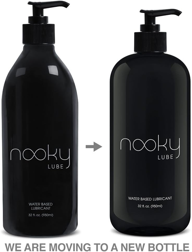 Personal Lubricant. Nooky Lube Natural Water Based Lubes for Men and Women. Made in USA. (32oz)