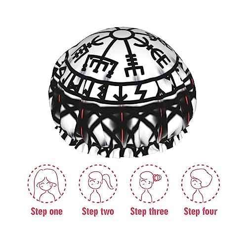 Bonnet de douche imperméable vegvisir réutilisable à double couche pour bain - 8