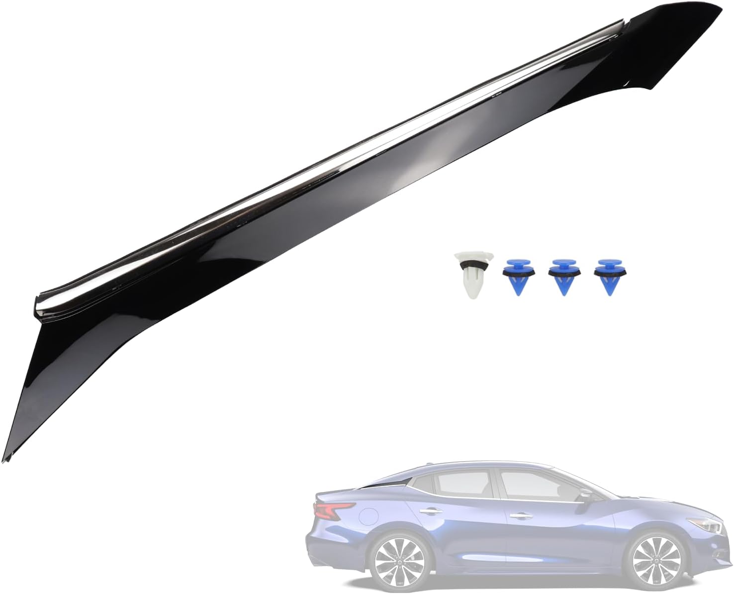 Left Side Rear Pillar Molding Trim Compatible with Nissan Maxima 2016 2017 2018 2019 2020 2021 Replace 78873-9DJ1A 78873-4RA0A 78873-9DD0A 78873-9DD0B Rear Driver Side Body Molding