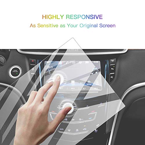 Sktu Screen Protector Foils For 2015-2019 Cadillac Xts Cue Infotainment Interface 8In Navigation Display Tempered Glass 9H Hardness Anti Glare Hd Clear Chevrolet Lcd Gps Touch Screen Protective Film #TOP2
