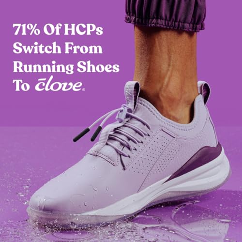 Image of clove Forte Shoes for Doctors & Nurses, Fluid Resistant, Easy to Clean, Slip Resistant, Comfortable for 12+ Hour Standing Shifts, Elastic & No-Tie Laces, Sneakers for Men & Women