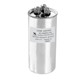 89M83 100335-15 Capacitor 45+10 MFD 440V Round Replacement 55*110CM