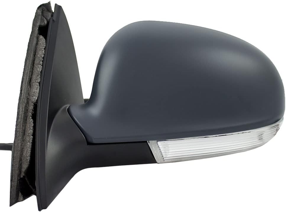 Brock Replacement Driver Side Power Mirror with Heat, Signal, Puddle Light and Paint to Match Gray Cover Comaptible with 2005 A4 Sedan 2006-2010 A5 Sedan 1K1857507DJ9B9