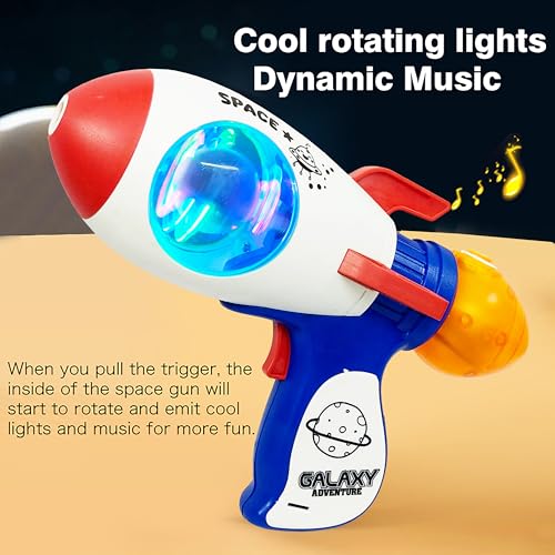 Image of VGRASSP Musical Space Projection Gun Toy for Kids - Lights, Music, Mist and Astronaut Projector Rocket Pistol Toy - Interstellar Adventure with Spinning Lights - Color As Per Stock