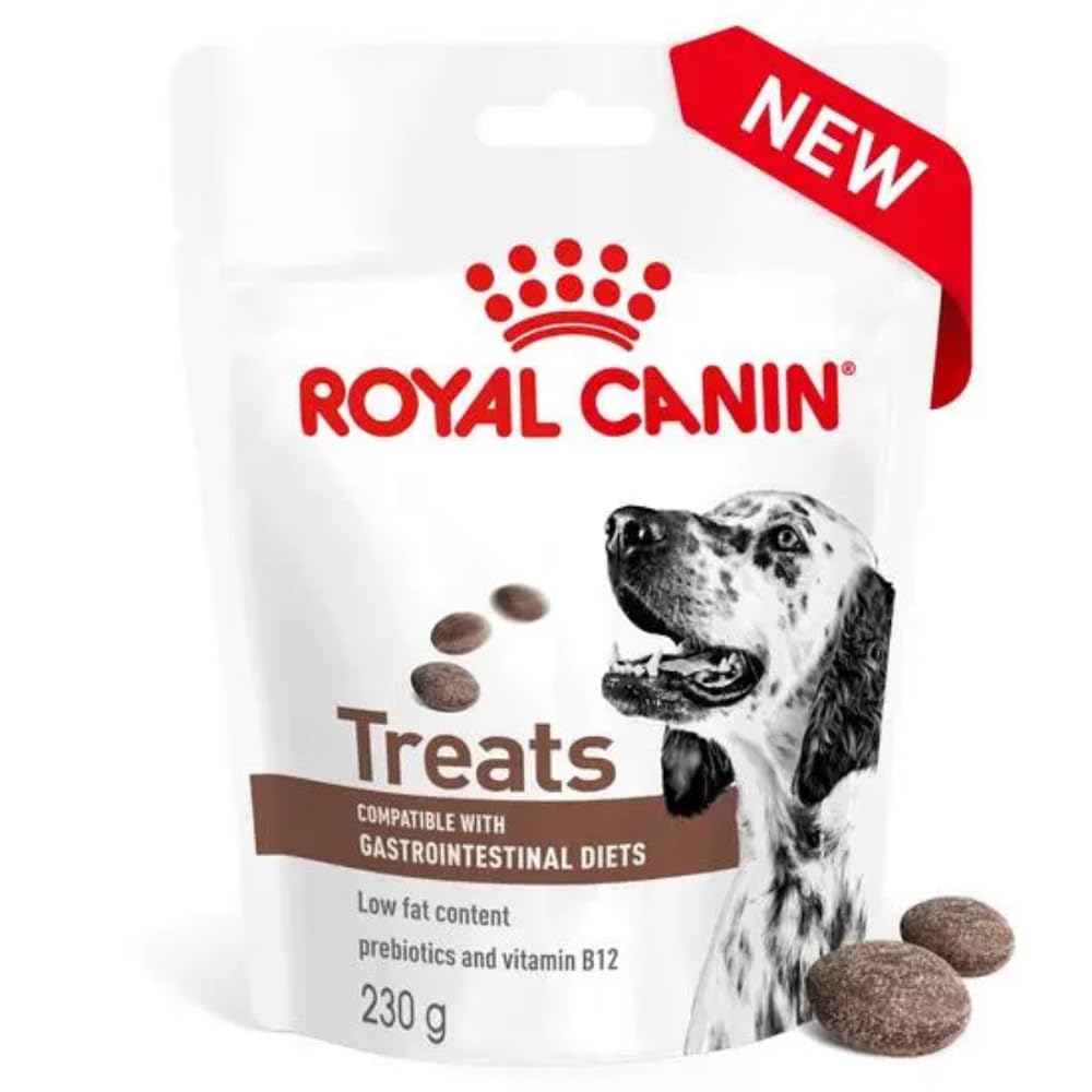 ROYAL CANIN Gastrointestinal Dog Treats 6 x 230g Packs - Snacks for All Adult Adult Dog Breeds - Low Fat Content with Prebiotics and Vitamin B12 - Resealable Bag