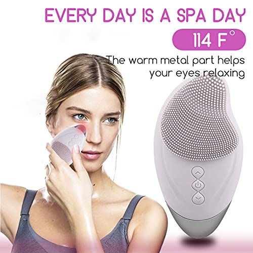Silicone Facial Cleansing Brush, Rechargeable 5 Speed Face Cleansing