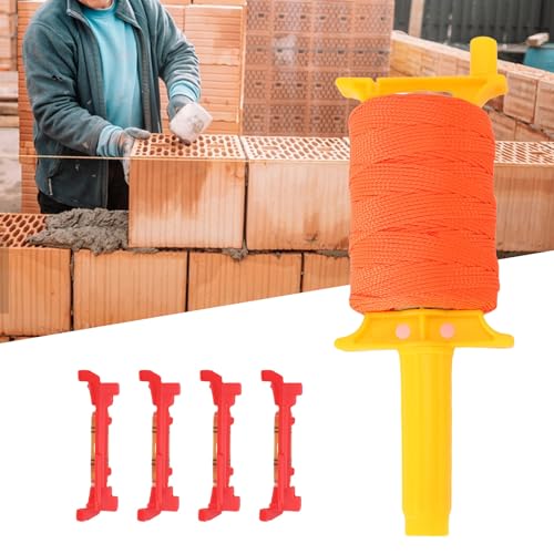 540 pies de cuerda para mampostería con 4 niveles – cordón trenzado de nylon en carrete con mango para jardinería, manualidades y trazado de construcción miniatura 3