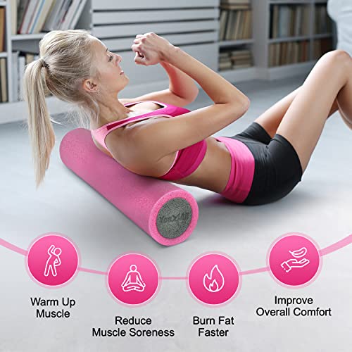 Yes4All Medium Firm PE Foam Rollers for Yoga & Pilates, Available in 12, 18, 24, 36 inch, Two-Layer PE Yoga Roller for Massage by Yes4All - Image 5