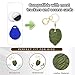 Leather Keychain Holder Case Compatible with Apple AirTag, Cute Protective Air Tag Cover with Keychain Ring, Anti-Scratch Finder GPS Tracker Case for Wallet Keys(Small Leaves)