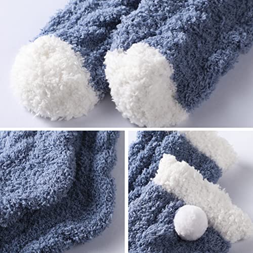 Image of 5 Pairs Fuzzy Socks for Women, Winter Warm Womens Super Soft Cozy Socks