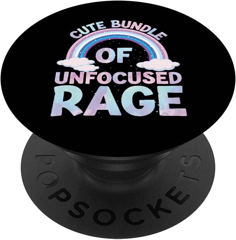 Cute Bundle Of Unfocused Rage Funny Pastel Goth Rainbow PopSockets Swappable PopGrip