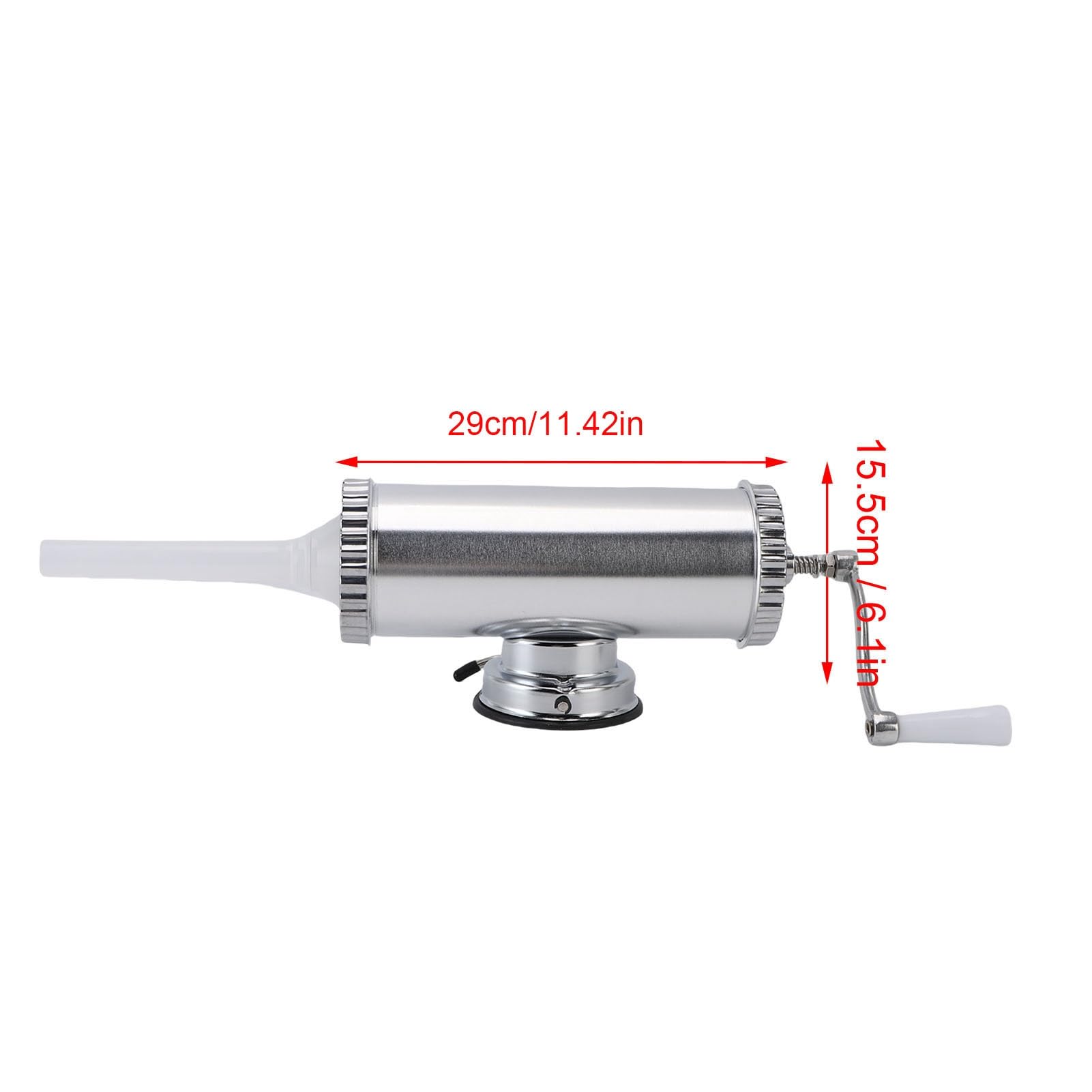 Brrnoo Embutidora de Salchichas de Acero Inoxidable, Máquina Manual de Llenado de Carne, Prensa de Manivela, Picadora de Carne Compacta y Máquina para Hacer Embutidoras para Cocina (Grande 8 cm/3,2