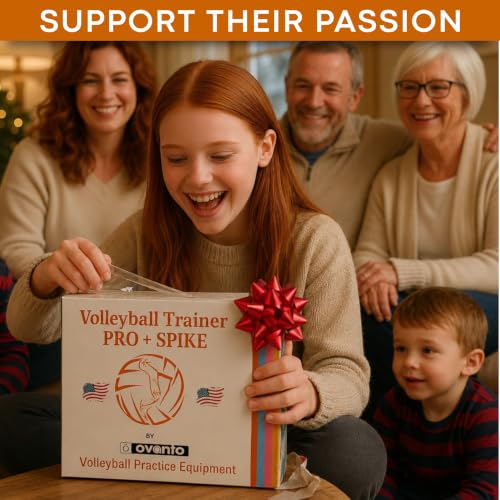 Image of OVANTO Volleyball Training Equipment Aid - Adjustable Practice Volleyball Kit