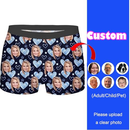 Custom Boxers for Men, Personalized Funny Boxers for Birthday Valentine's Day Underwear With Faces Underwear Boyfriend Gifts2