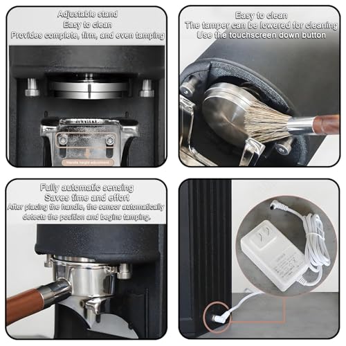 LMzythrop Espresso-Stampfer,Automatischer Start per Sensor,Elektrischer Konstantdruck,Flache/Gewindete Böden,58mm Universell,Stempel Elektrisch,Druckbereich: 5-30kg White 8 LMzythrop Espresso-Stampfer,Automatischer Start per Sensor,Elektrischer Konstantdruck,Flache/Gewindete Böden,58mm Universell,Stempel Elektrisch,Druckbereich: 5-30kg White