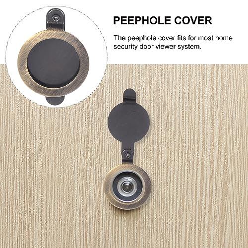 ERINGOGO 2pcs Cubiertas de Mirilla de Cobre para Sistema de Visor de Puerta de Privacidad Diseño Antirrayaduras para Uso en Hogar Oficina Hotel miniatura 6